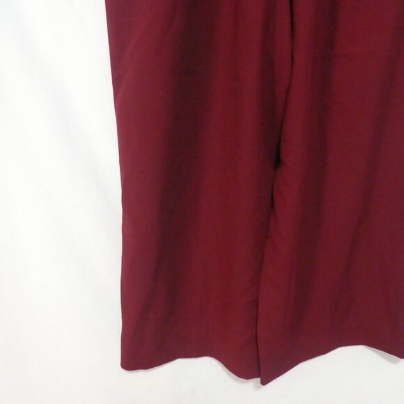 Handmade Burgundy Wide-Leg Lounge / Pajama Pants | 16 inch waist measured - Picture 13 of 14